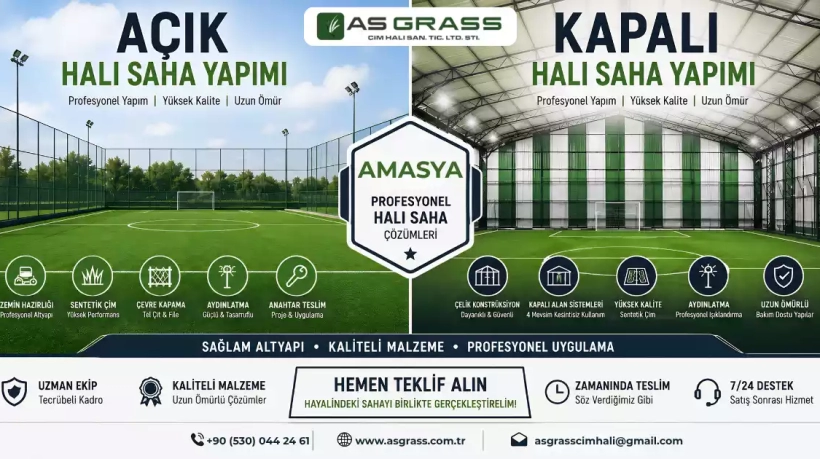 Amasya halısaha yapımı – AS Grass projesi