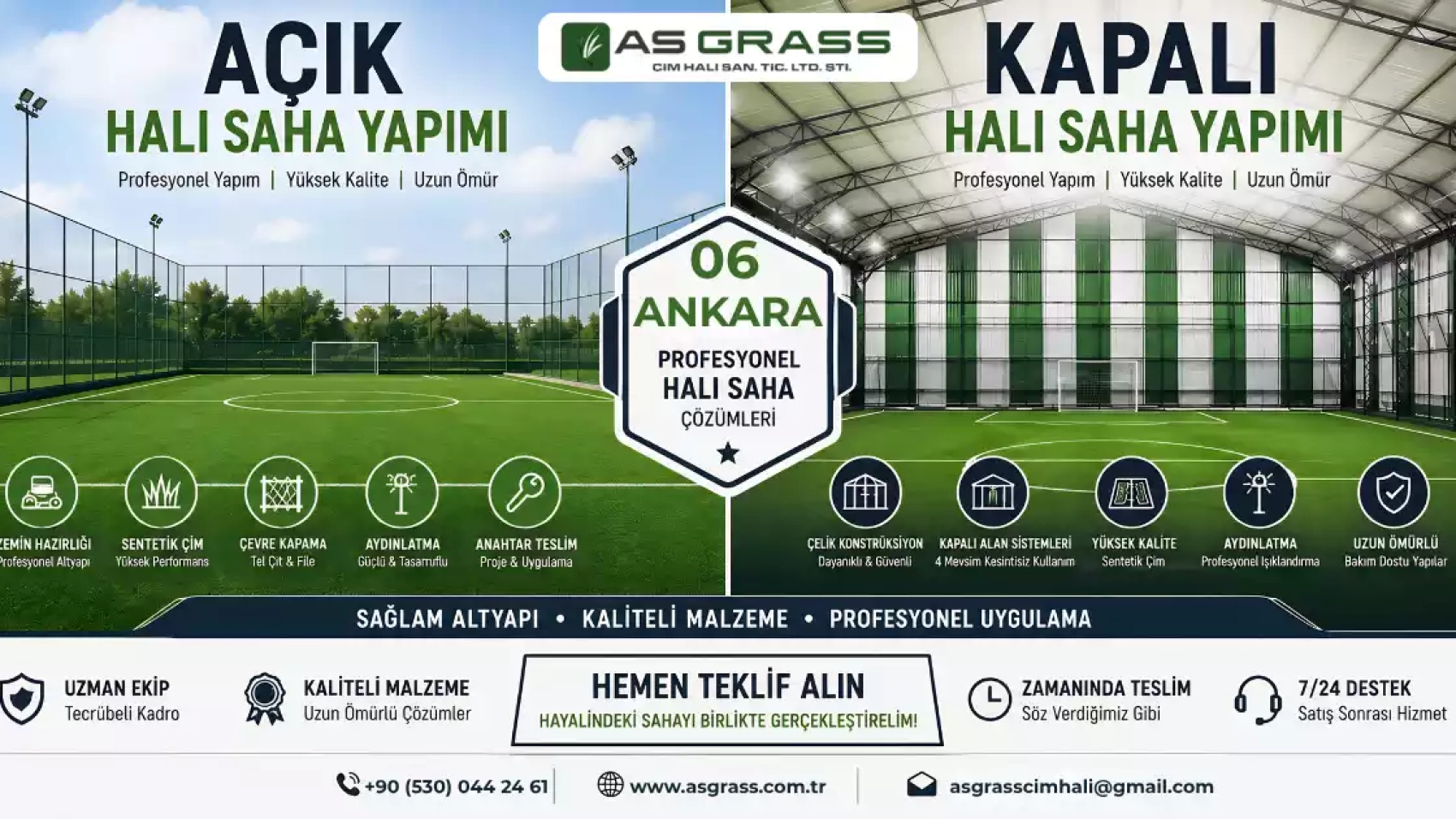 Ankara halısaha yapımı – AS Grass projesi